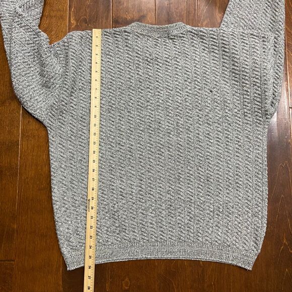 Bill Blass Vintage Crewneck Sweater Gray Pullover Cotton Blend Men's Size Large - Picture 8 of 8